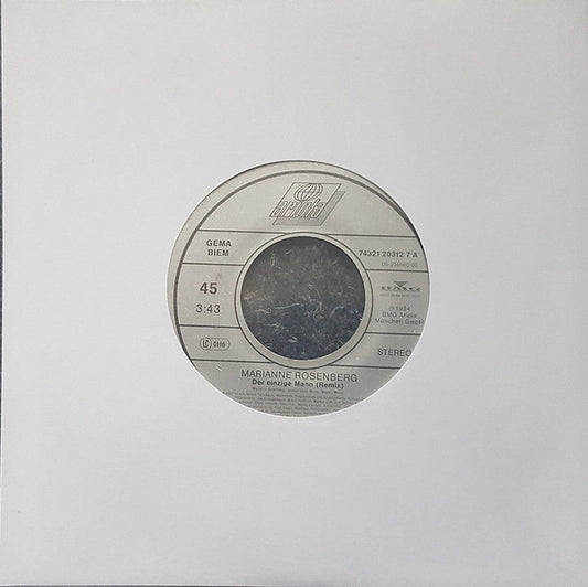Marianne Rosenberg : Der Einzige Mann (Remix) (7", Single)