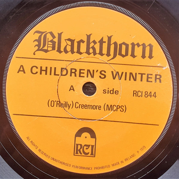 Blackthorn (4) : A Children's Winter (7", Single, Yel)