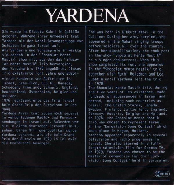 Yardena Arazi : It's Time For Love (7", Single)