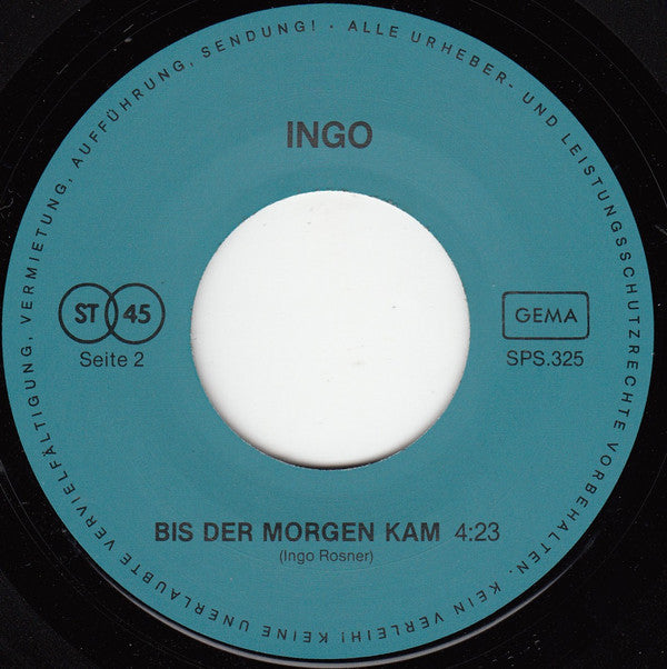 Ingo* : Mittwoch Morgen (7", Single)