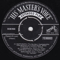 Beniamino Gigli : Mattinata (7", EP)