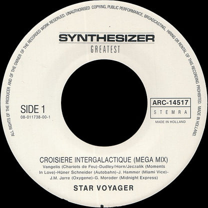 Star Voyager : Synthétiseur - Croisière Intergalactique (7", Single, P/Mixed)