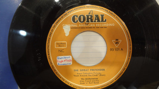 The Modernaires : The Great Pretender / Only You (7", Single)