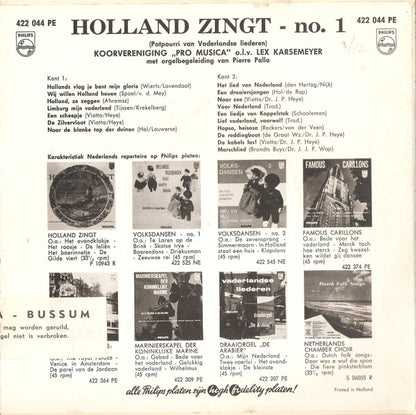 Pro Musica Bussum : Holland Zingt (7", EP, RE)