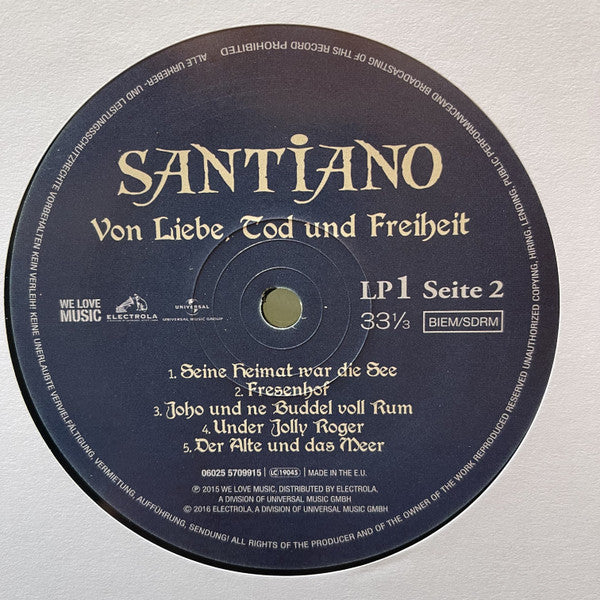 Santiano : Von Liebe, Tod Und Freiheit (2xLP, Album)