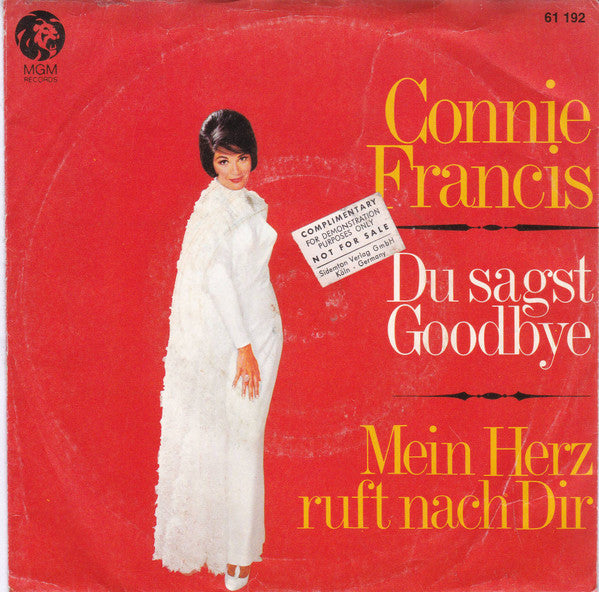 Connie Francis : Du Sagst Goodbye (7", Single, Mono)
