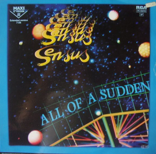 Sensus : All Of A Sudden (12", Maxi, Red)