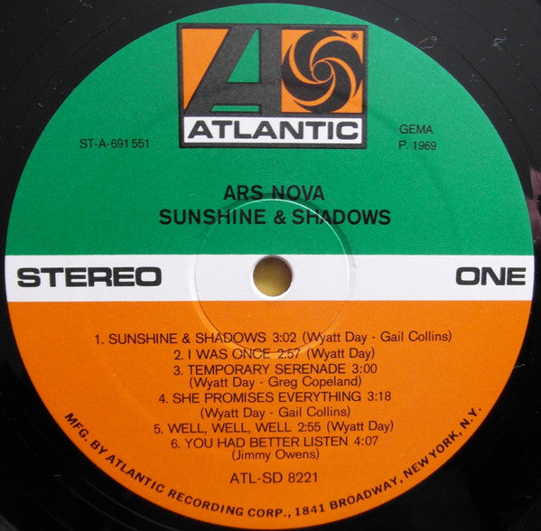 Ars Nova (3) : Sunshine & Shadows (LP, Album)