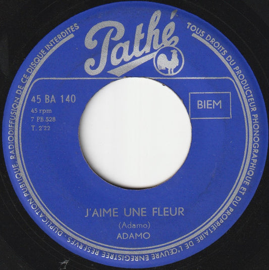 Adamo : J'aime Une Fleur / Amour Perdu (7")