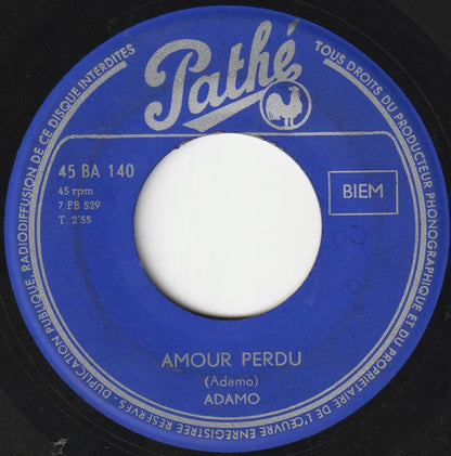 Adamo : J'aime Une Fleur / Amour Perdu (7")