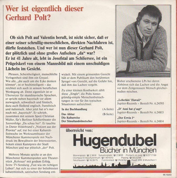 Gerhard Polt : Belauscht Bei Hugendubel (7")