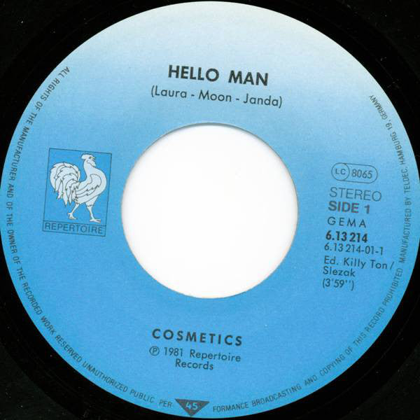 Cosmetics (2) : Hello Man  (7", Single)