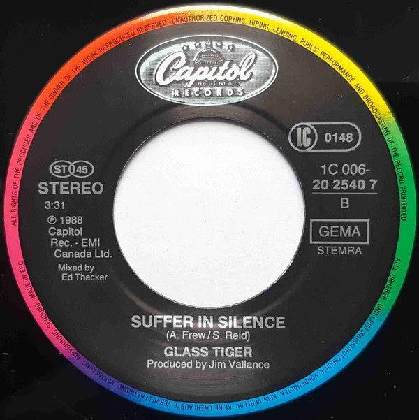 Glass Tiger : Diamond Sun (7", Single)