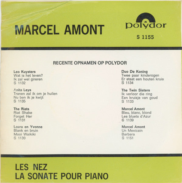 Marcel Amont : Les Nez / La Sonate Pour Piano  (7")