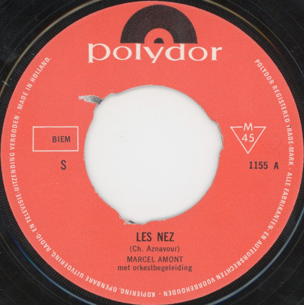 Marcel Amont : Les Nez / La Sonate Pour Piano  (7")