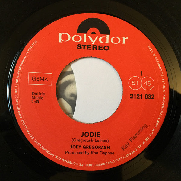 Joey Gregorash : Jodie / The Key (7", Single)