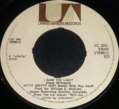 Nitty Gritty Dirt Band : I Saw The Light (7", Single, Pur)