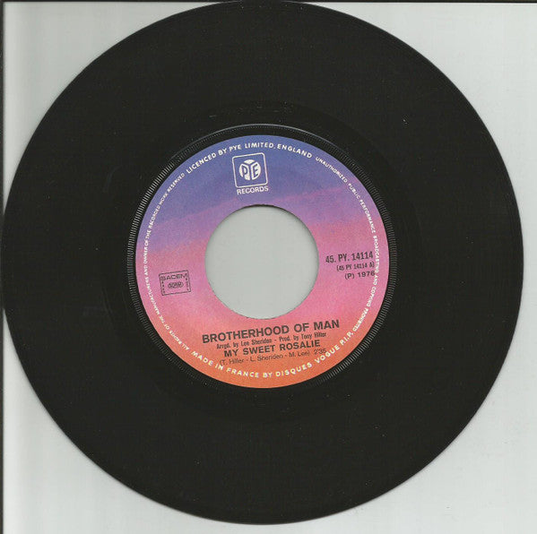 Brotherhood Of Man : My Sweet Rosalie / Sugar Honey Love (7", Single)
