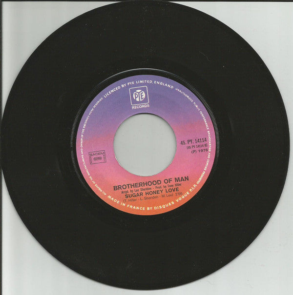 Brotherhood Of Man : My Sweet Rosalie / Sugar Honey Love (7", Single)