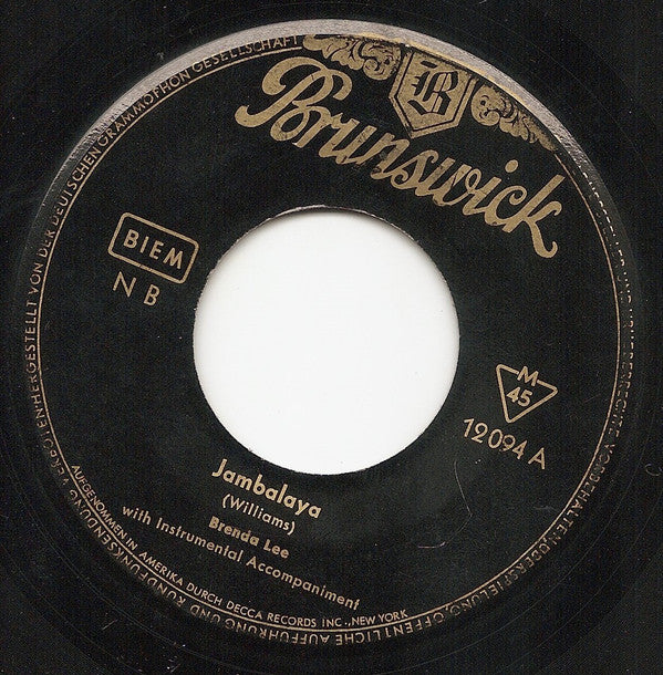 Brenda Lee : Jambalaya / One Step At A Time (7", Single, Mono)