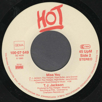T J Jackson : Miss You (7", Single)