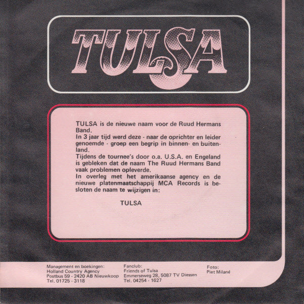 Tulsa (3) : Baby, Don't Go (7", Single)