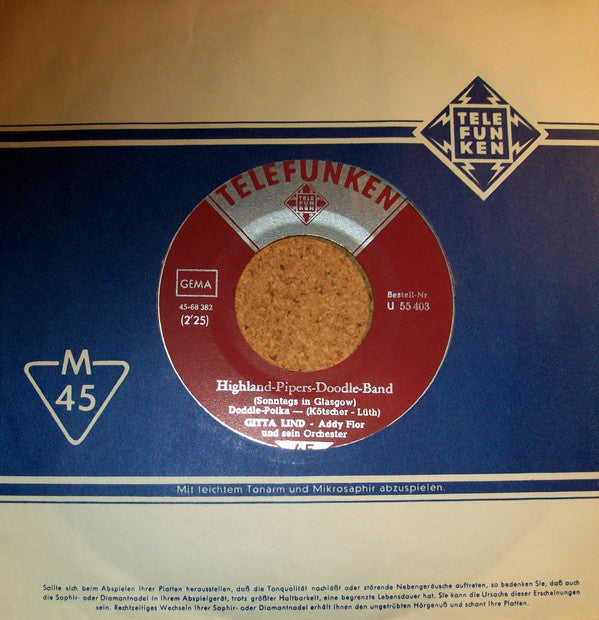 Gitta Lind : Highland-Pipers-Doodle-Band (Sonntags In Glasgow) (7", Single)