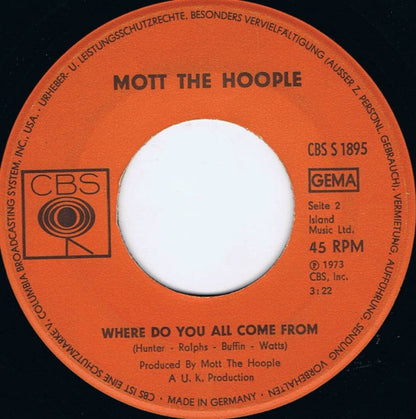 Mott The Hoople : Roll Away The Stone (7", Single)
