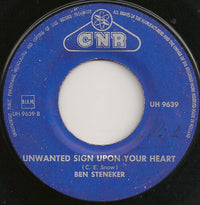 Ben Steneker : Wasted Love / Unwanted Sign Upon Your Heart (7", Single, Mono)