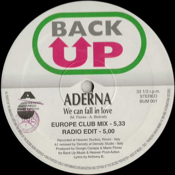 Aderna : We Can Fall In Love (12")