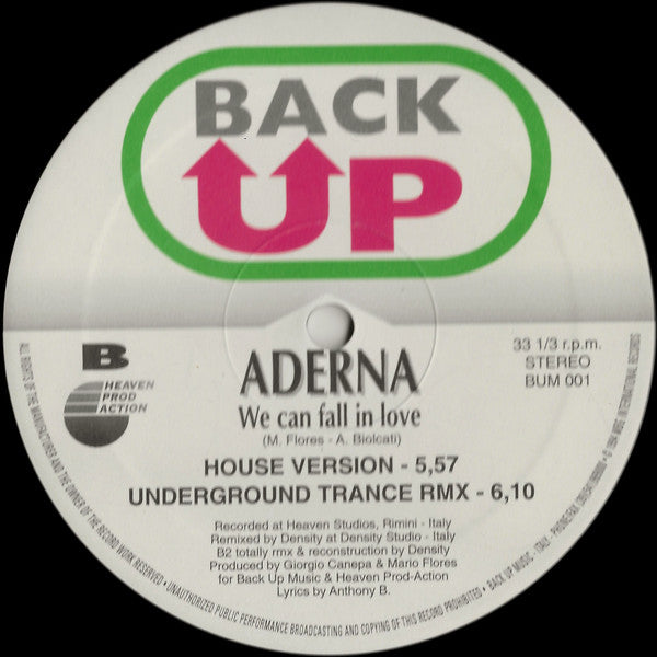Aderna : We Can Fall In Love (12")