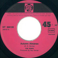 The Kinks : Autumn Almanac  (7", Single)