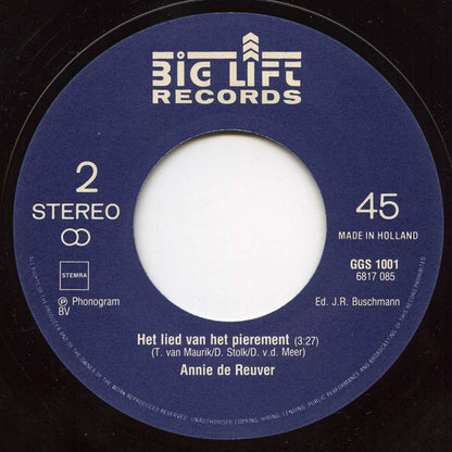 Annie de Reuver : Veel Bittere Tranen / Het Lied Van Het Pierement (7")