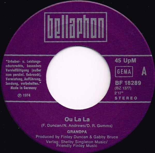 Grandpa (8) : Ou La La (7", Single)