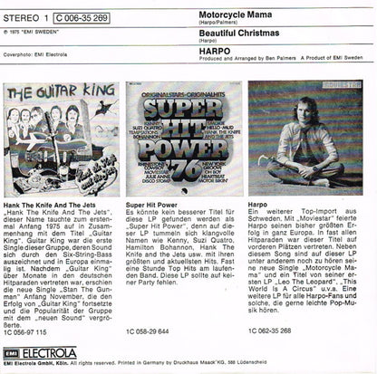 Harpo : Motorcycle Mama (7", Single)