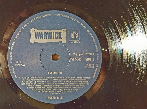 Acker Bilk His Clarinet And Strings : 20 Romantische Sfeer-Melodieën (LP, Album)