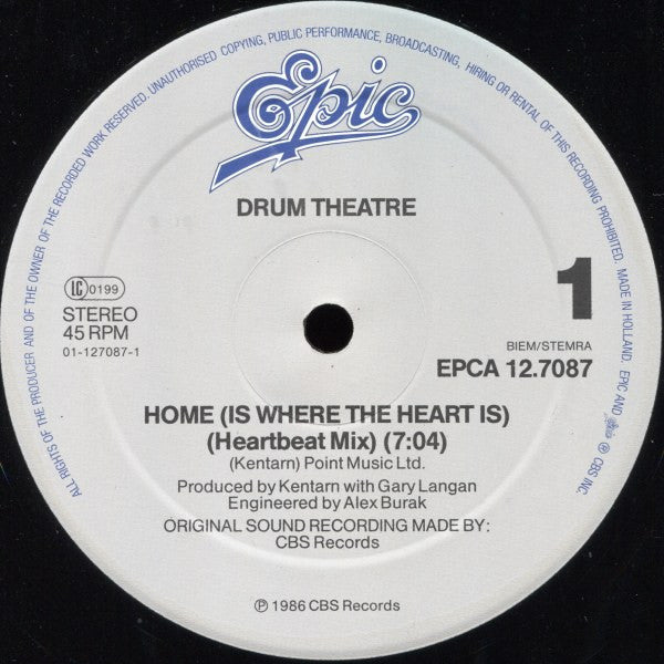 Drum Theatre : Home (Is Where The Heart Is) (12", Maxi)