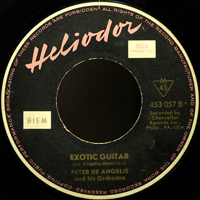 The Peter De Angelis Orchestra : Happy Mandolin (7", Mono)