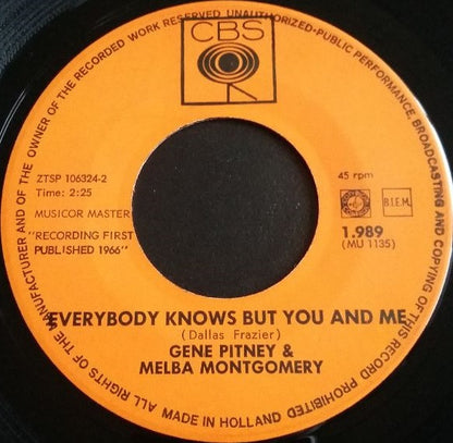 Gene Pitney And Melba Montgomery : Baby Ain't That Fine (7")