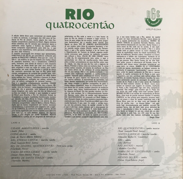 Orquestra Popular Da Guanabara : Rio Quatrocentão (LP, Album)