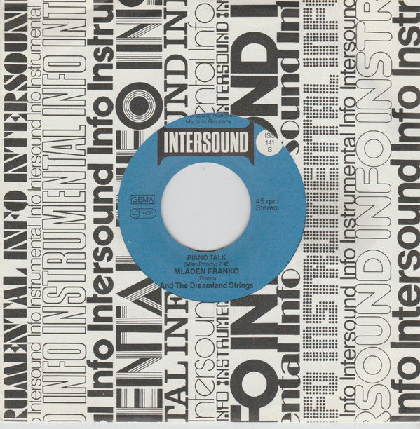 Mladen Franko And The Dreamland Strings : Sonatina / Piano Talk (7")