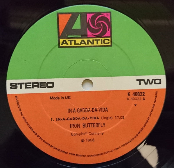 Iron Butterfly : In-A-Gadda-Da-Vida (LP, Album, RE)